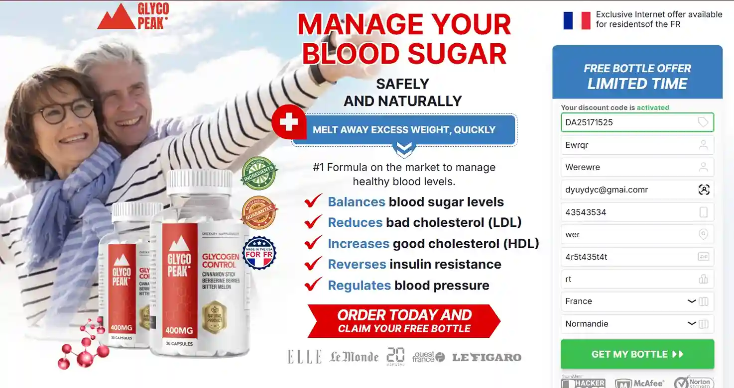 Glyco Peak Glycogen Control Order Page